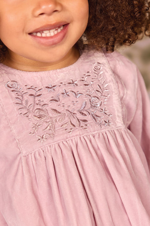 Dress - Daisy Pink Bacon Velvet - Image principale