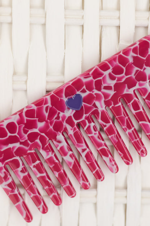 Peigne - Rose marbré bonton x gigi - Image principale
