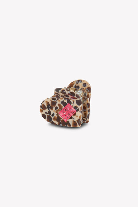 Pince - Cœur petit modèle marron marbré bonton x gigi - Image principale