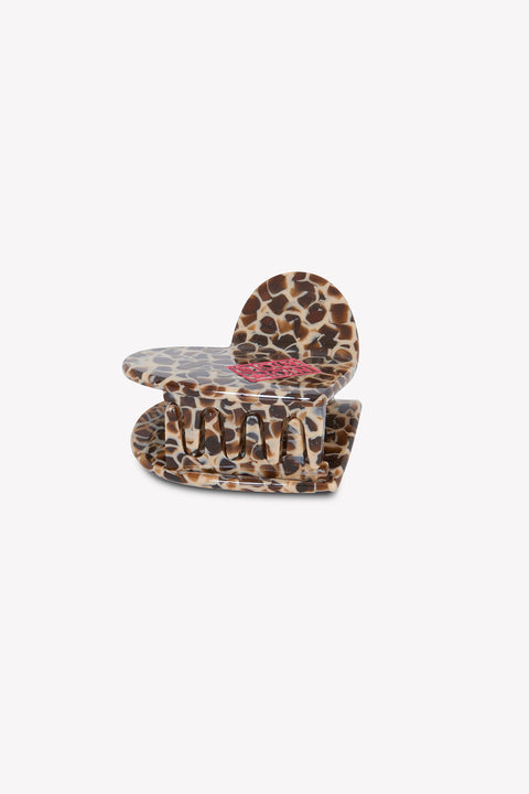 Pince - Cœur grand modèle marron marbré bonton x gigi - Image principale