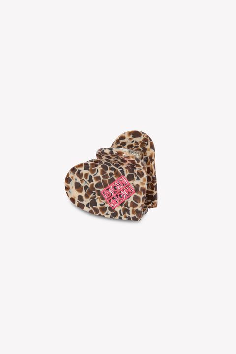 Pince - Cœur grand modèle marron marbré bonton x gigi - Image principale