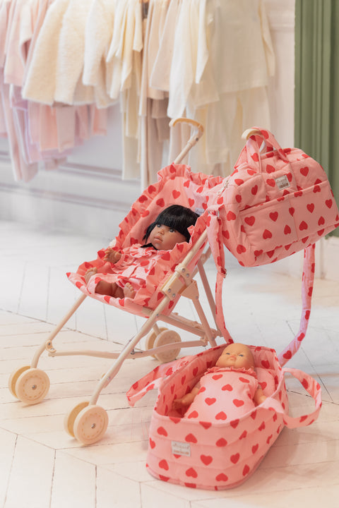 Pousette - Volants cœur bonton + minikane - Image principale