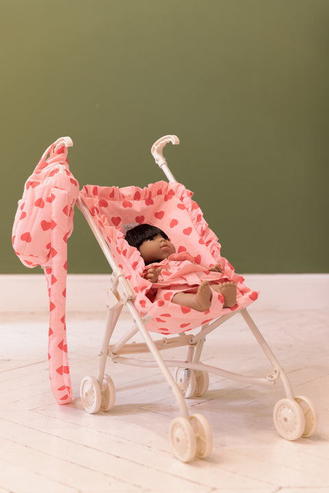 Pousette - Volants cœur bonton + minikane - Image principale