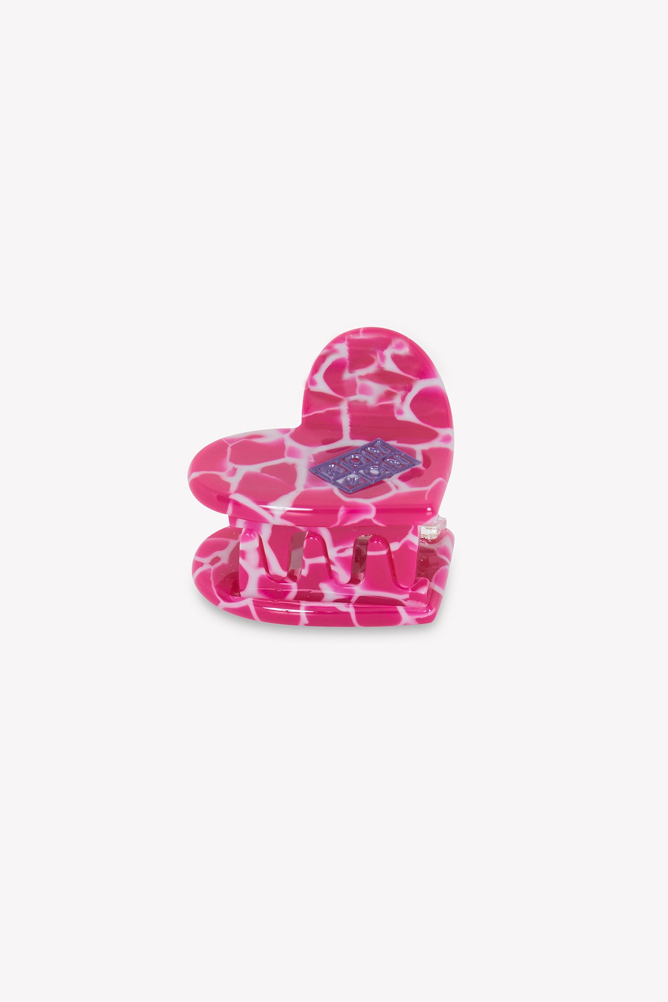 Pince - Cœur petit modèle rose marbré bonton x gigi