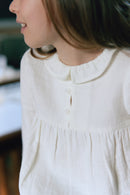 Blouse - Monocle beige en double gaze de coton