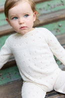 Combinaison - bébé détail ajouré laine et coton