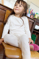 Ensemble - pyjama 2 pièces rose Bébé en coton imprimé étoiles