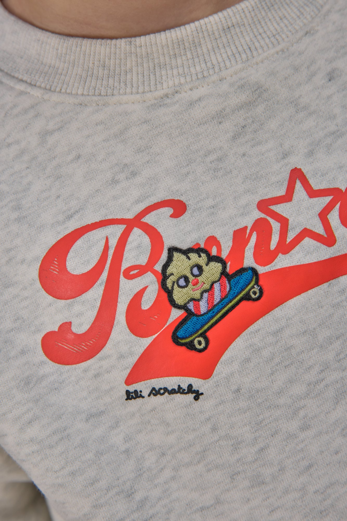 Sweat - Smile Gris Coton Bonton x Lili Scratchy