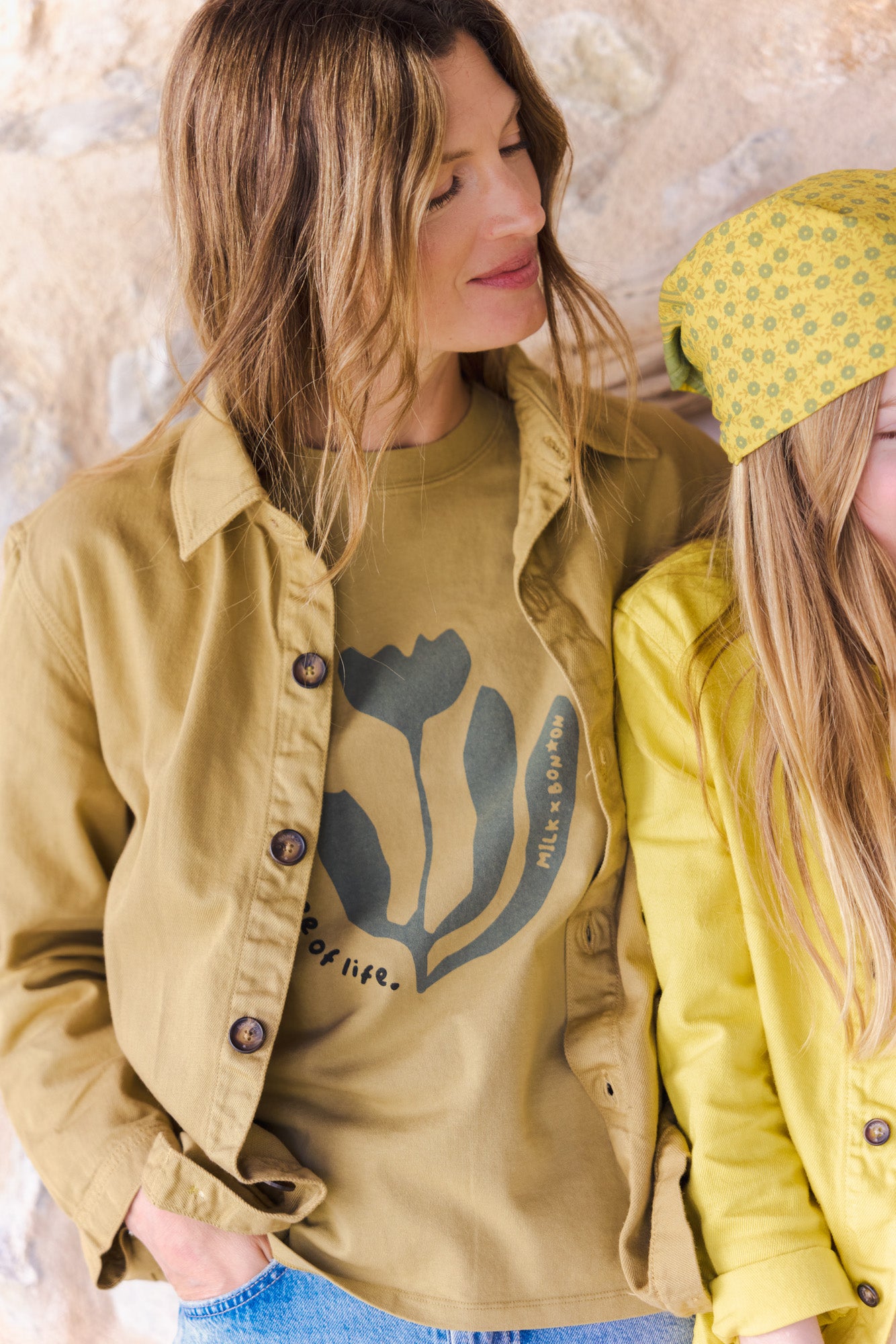 T-shirt - Capucine woman chataigner bonton x milk