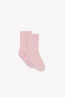Chaussette - unie rose Bébé