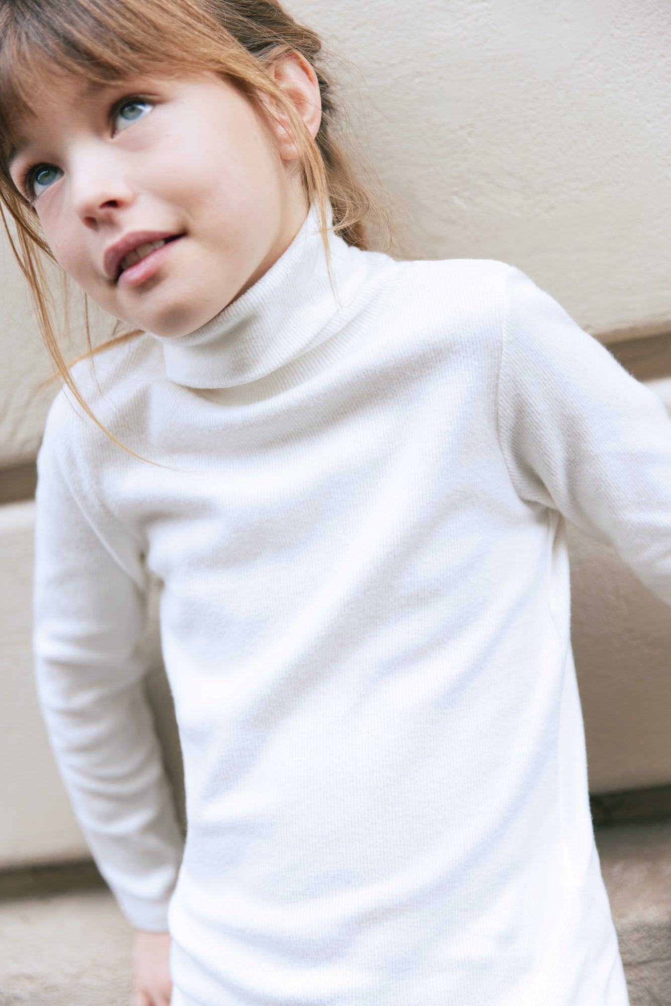 Col - roulé Titou beige en 100% coton biologique