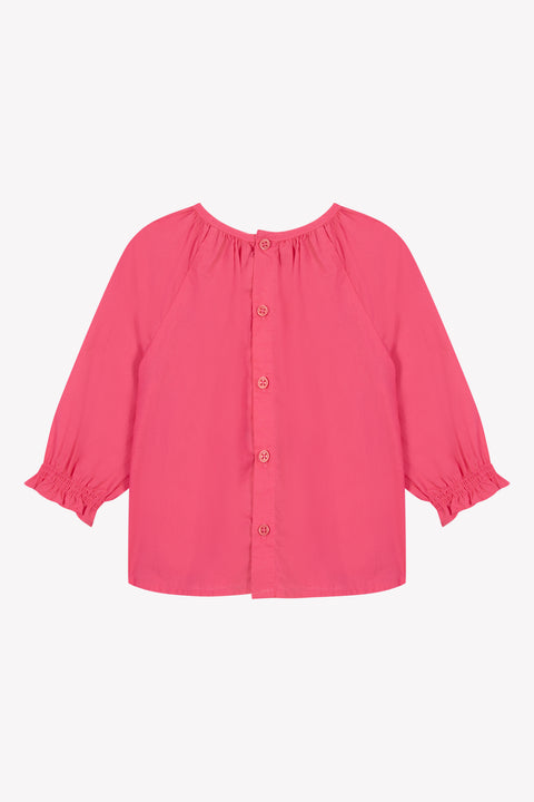 Blouse - en popeline de coton légère rebrodée bébé - Image principale