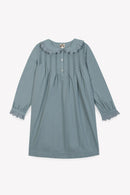 Robe - Fille popeline de coton brodée