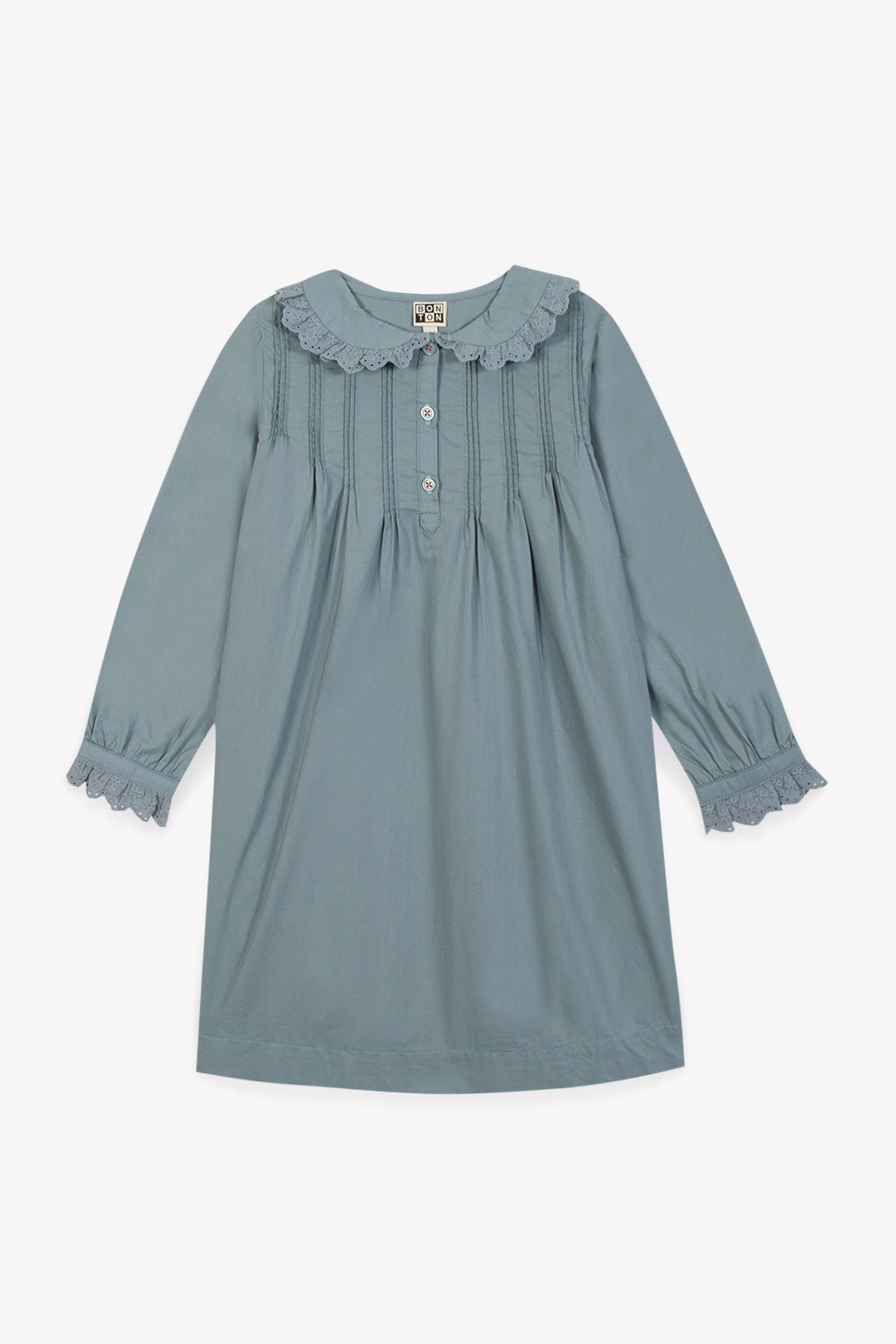 Dress - Girl Poplin embroidered cotton