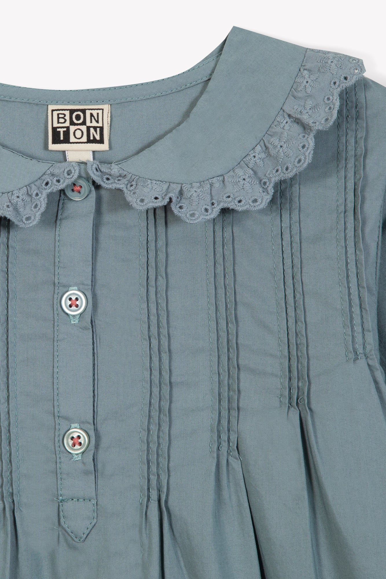 Dress - Girl Poplin embroidered cotton