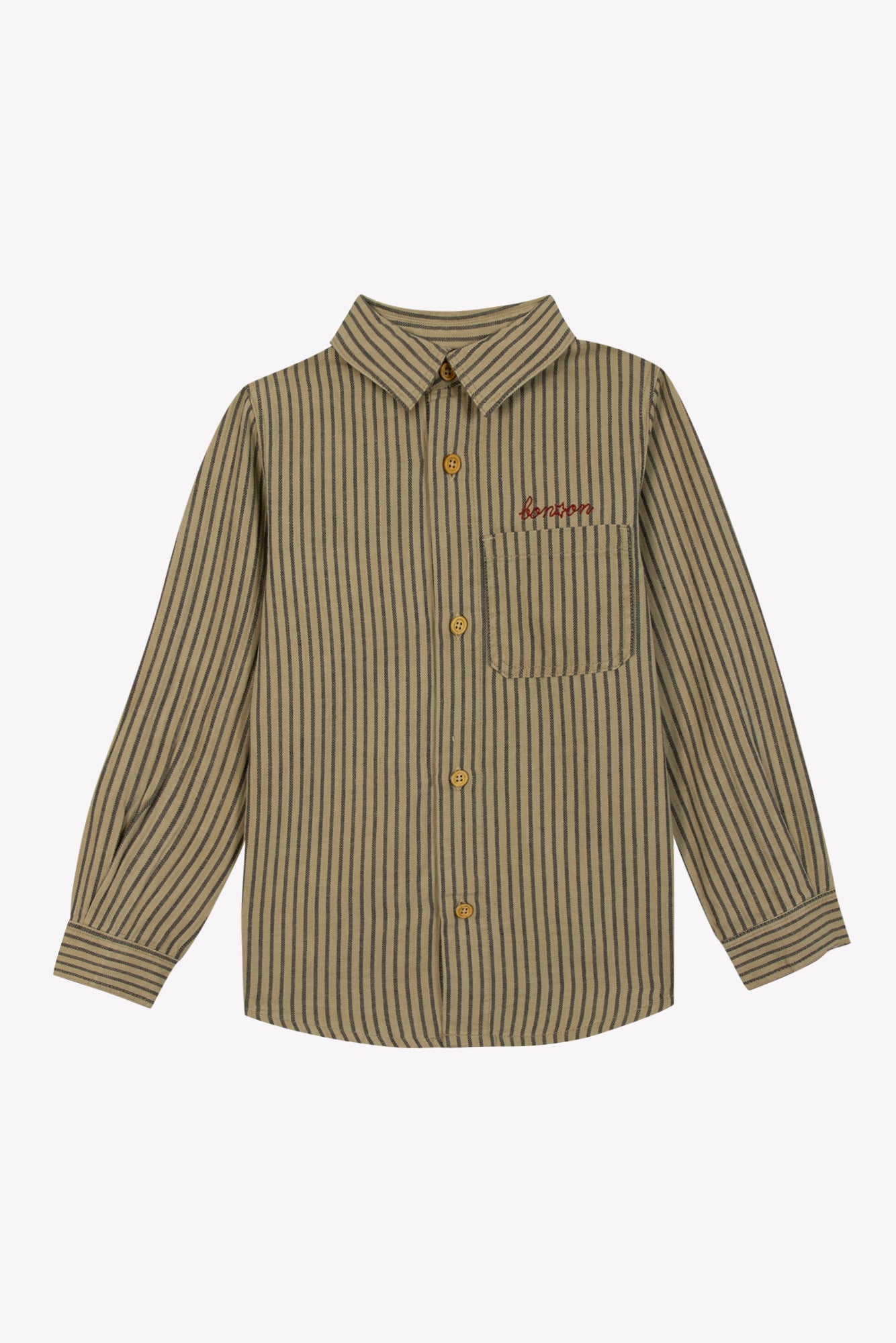 Shirt - striped in cotton canvas chevrons Boy