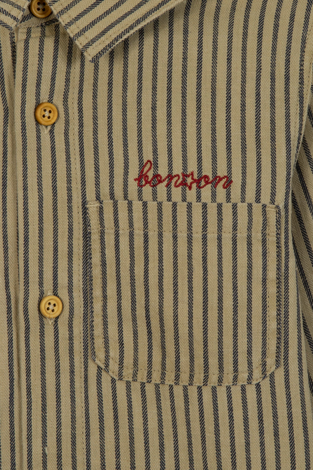 Shirt - striped in cotton canvas chevrons Boy