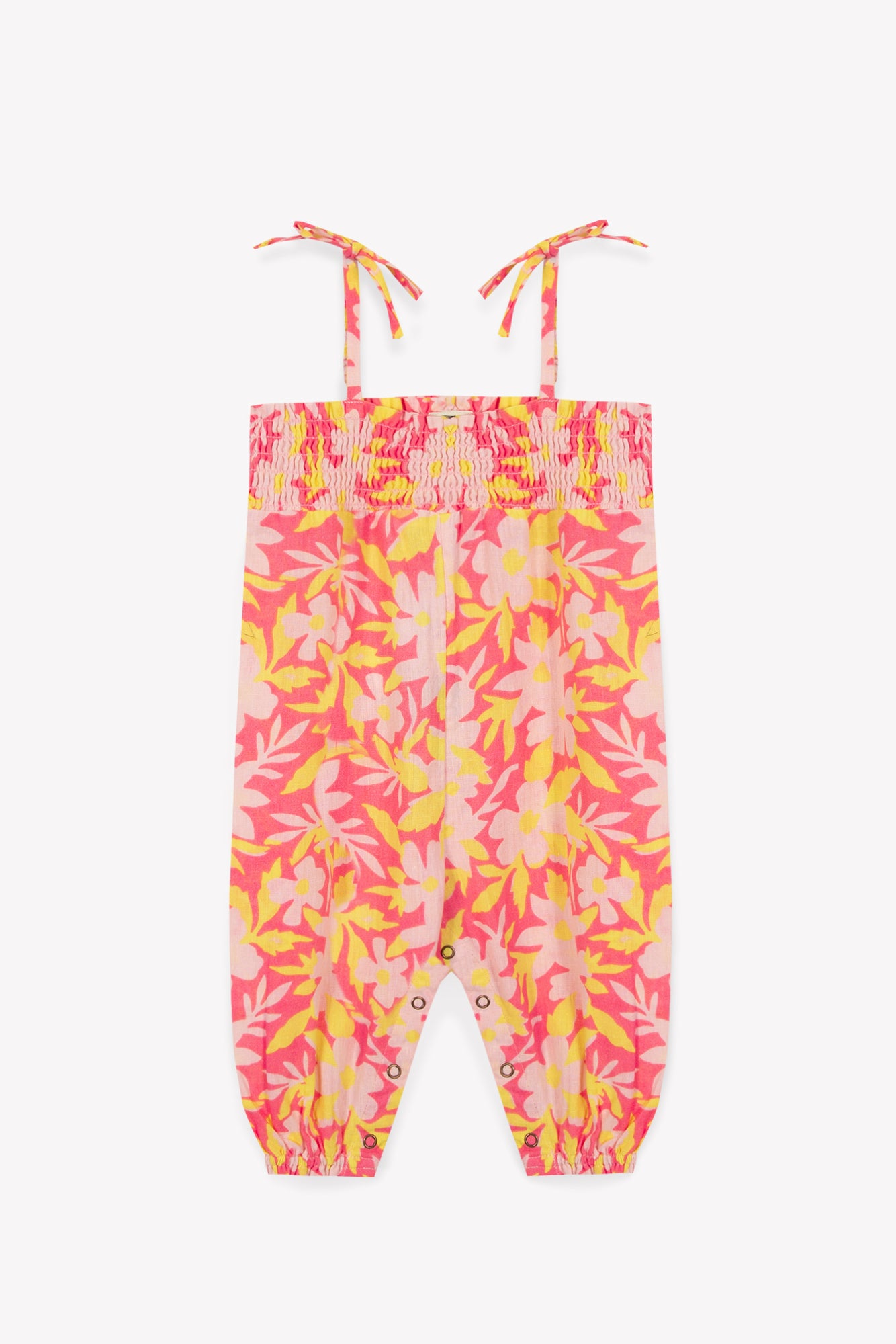 Jumpsuit - in cotton and linen Printe Baby