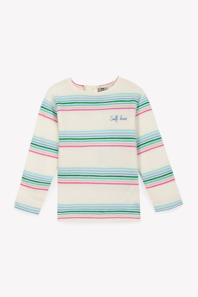 T -shirt - Multicolor stripe Baby Girl - Image principale