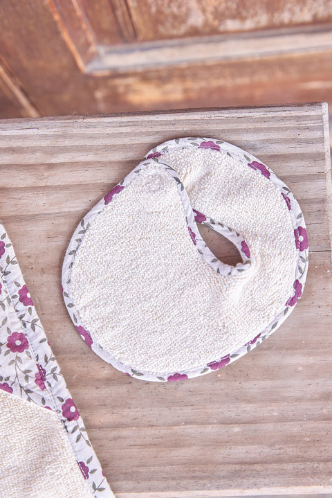 Sortie bain et Bavoir - Prune - Image principale