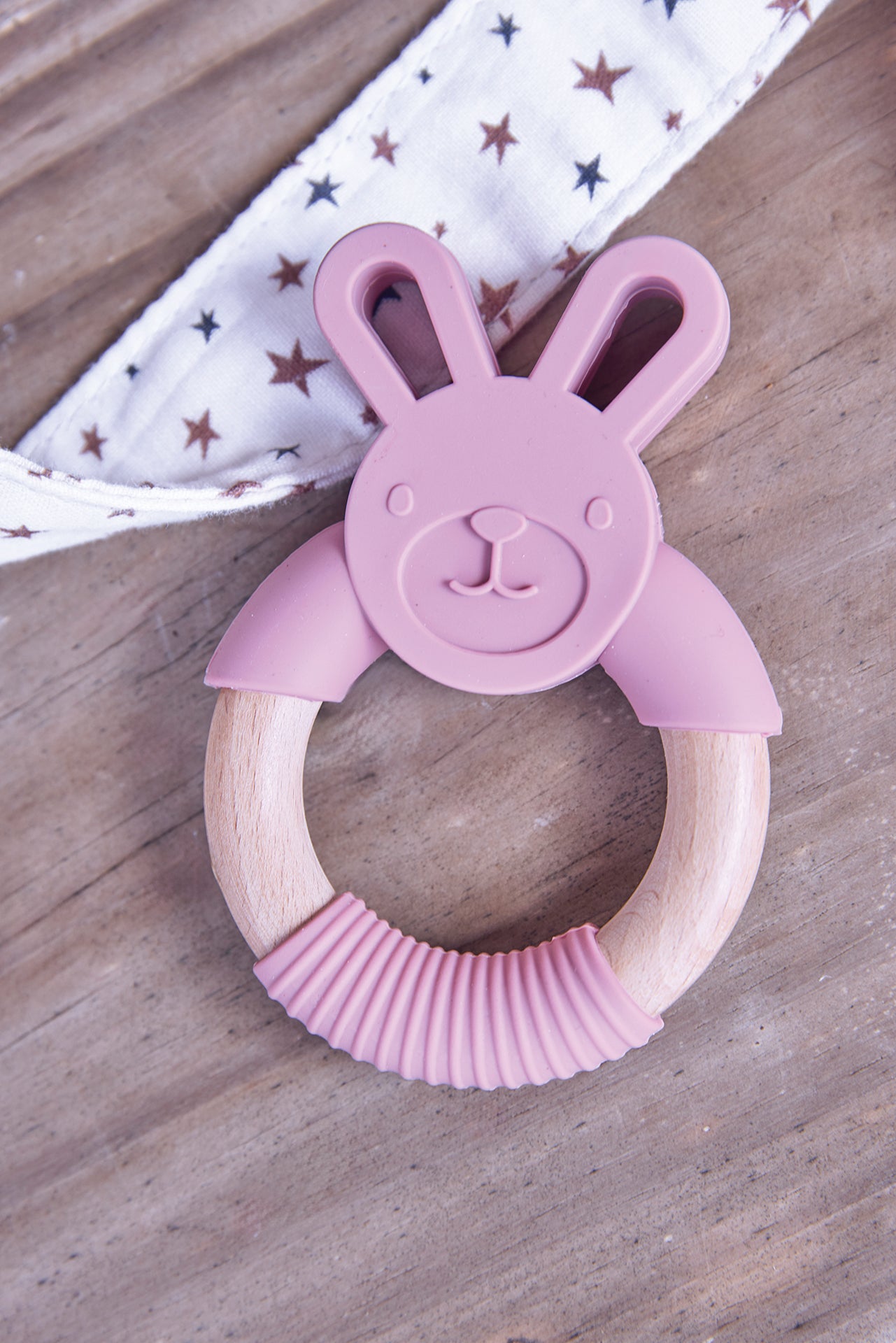 Hochet - Silicone rose