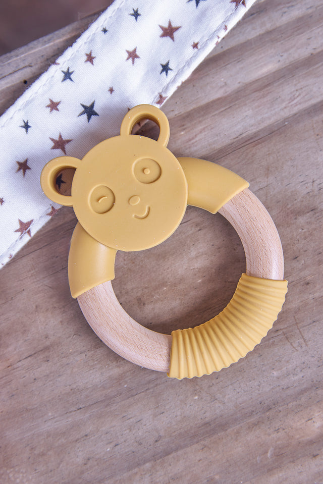 Hochet - Silicone jaune - Image principale