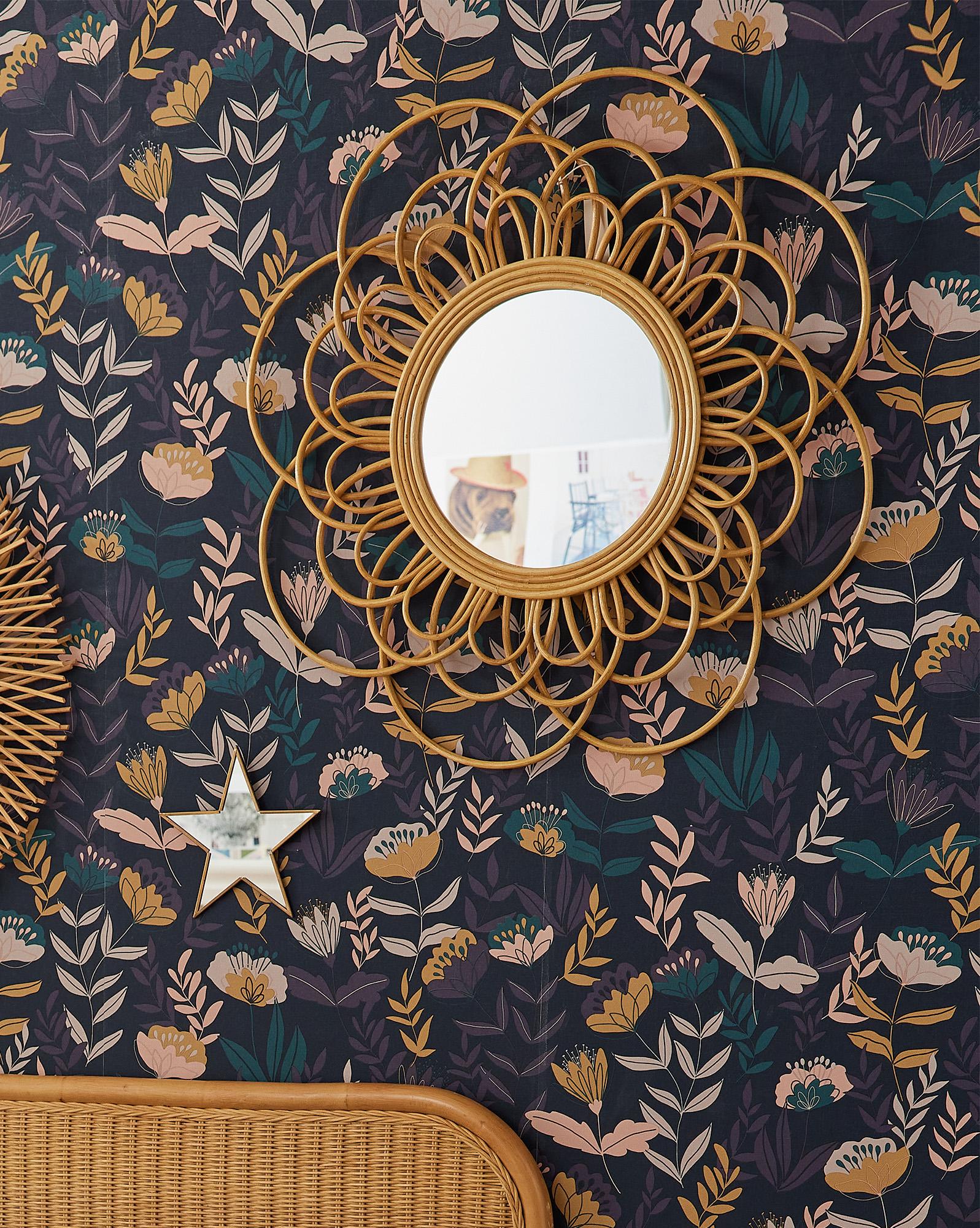 Miroir bohème arabesques en fleur