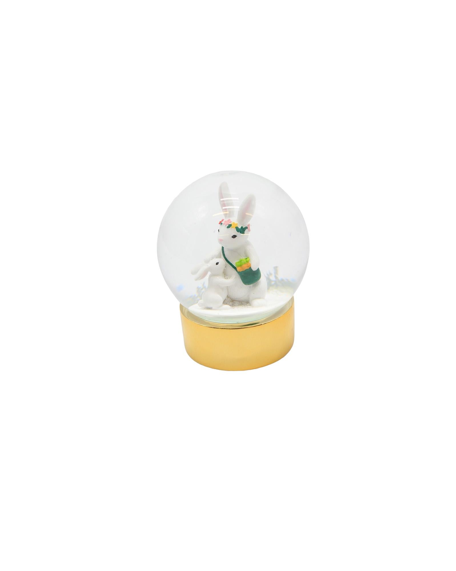 Globe neige lapin