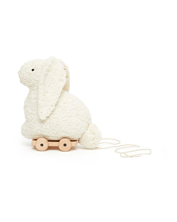 Lapin à tirer sur roulettes
