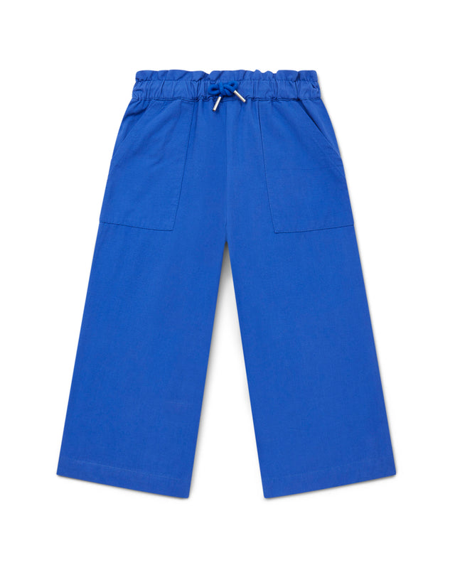 Pantalon - bleu 100% coton fille - Image principale