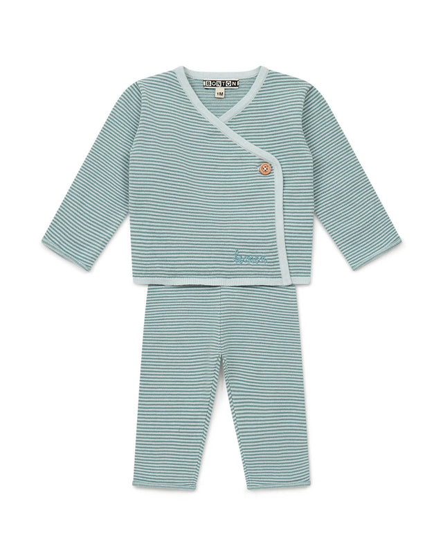 Outfit - Newborn Cotton two -color scratch - Image principale