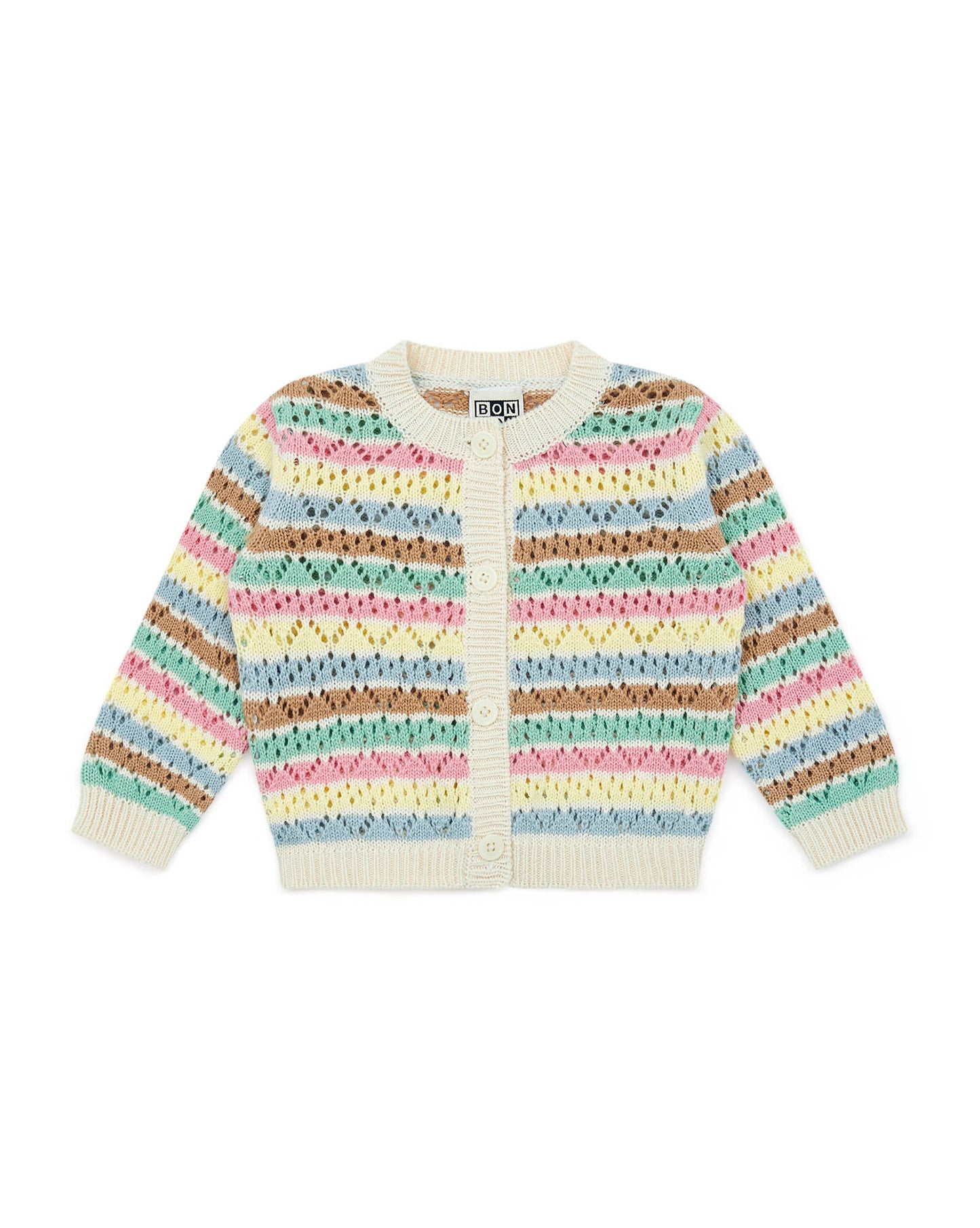 Cardigan - Baby Pastel stripes