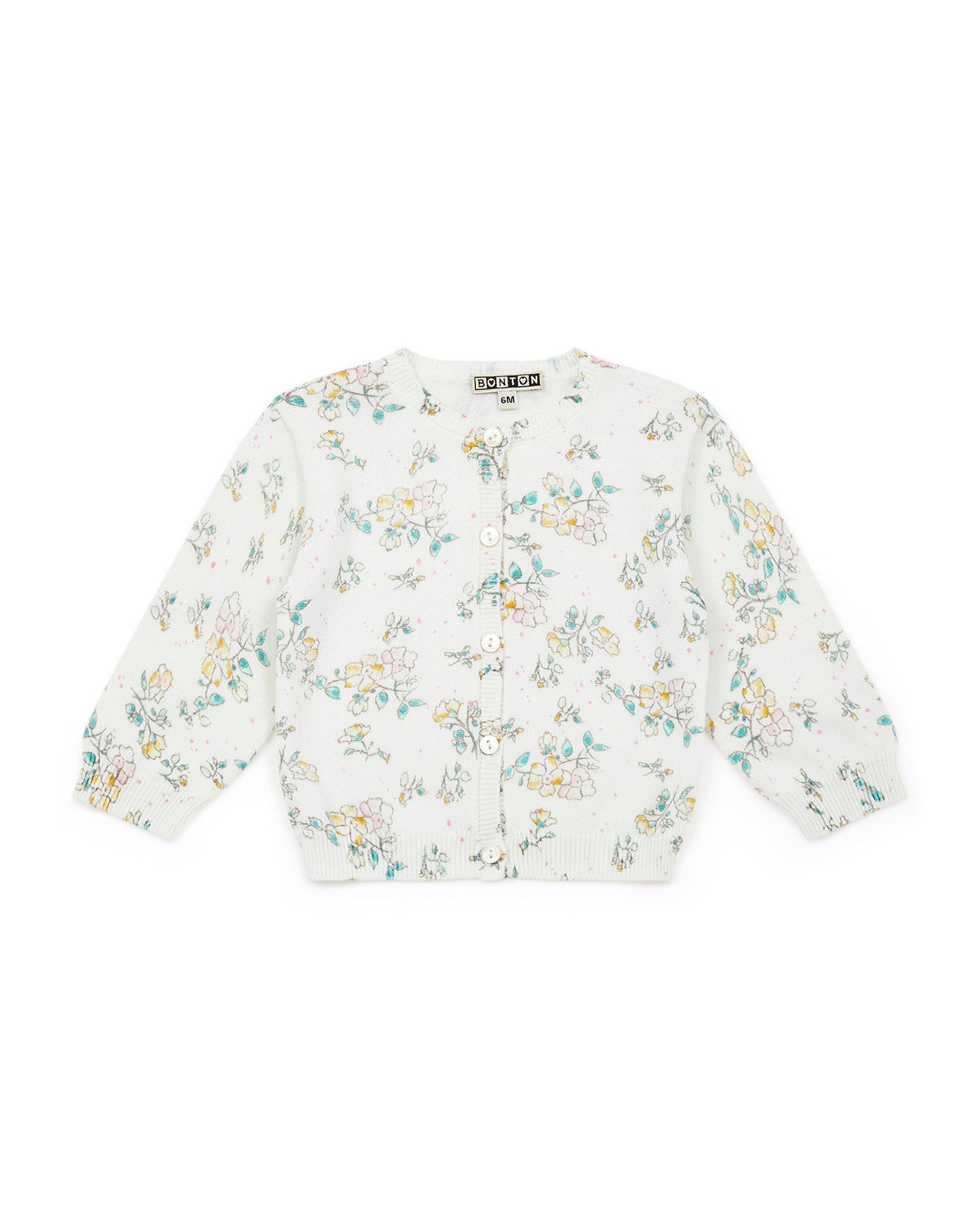 Cardigan - Baby cotton Print flowers