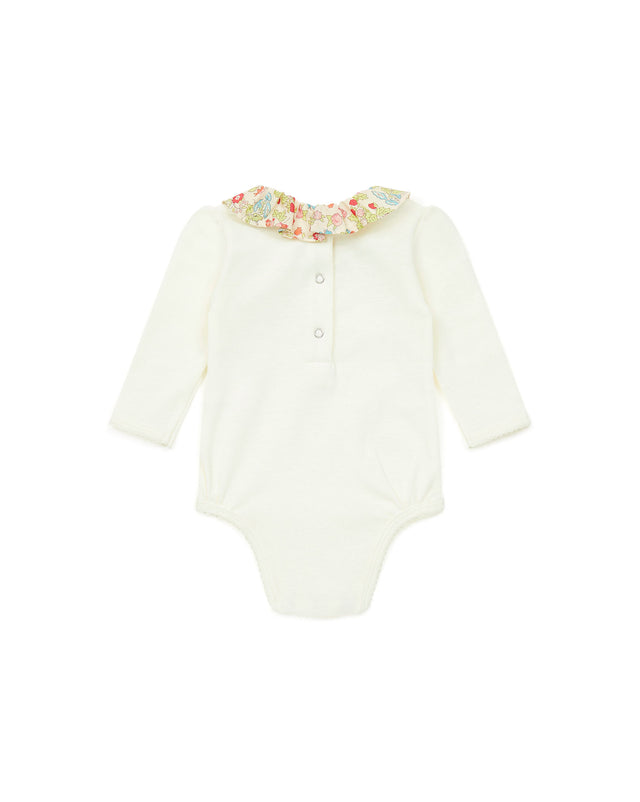 Body - Collar Flowers made with Liberty Manufacture 100% Organic cotton Baby - Image alternative