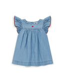 Robe - denim en coton
