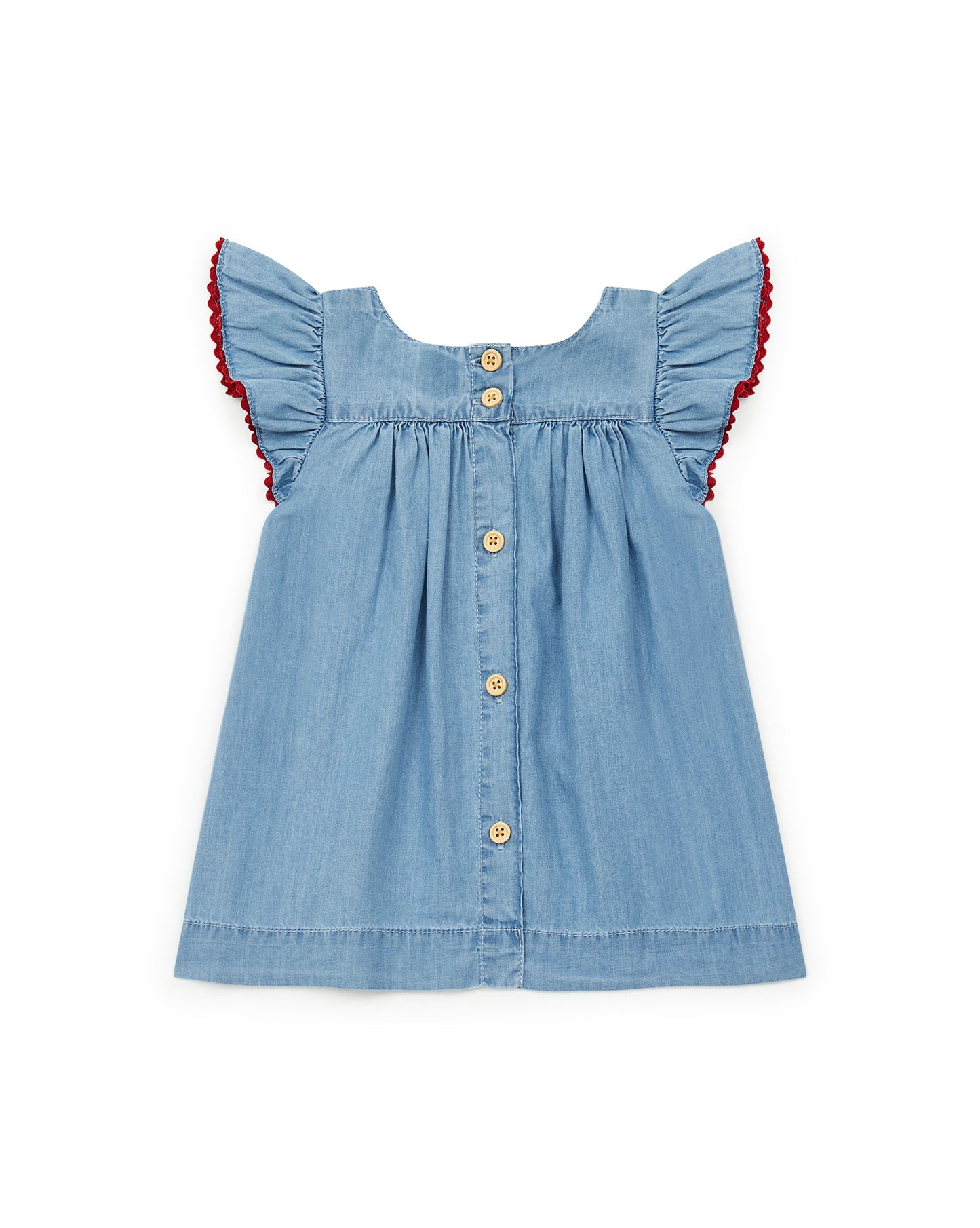 Robe - denim en coton