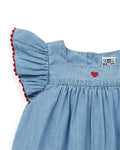 Robe - denim en coton