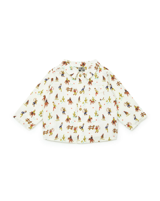 Chemise - bébé carreaux toile de coton - Image principale