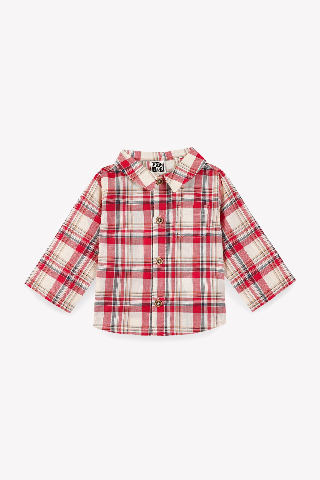 Shirt - Baby Check cotton canvas