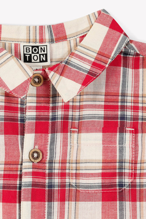 Chemise - bébé carreaux toile de coton - Image principale
