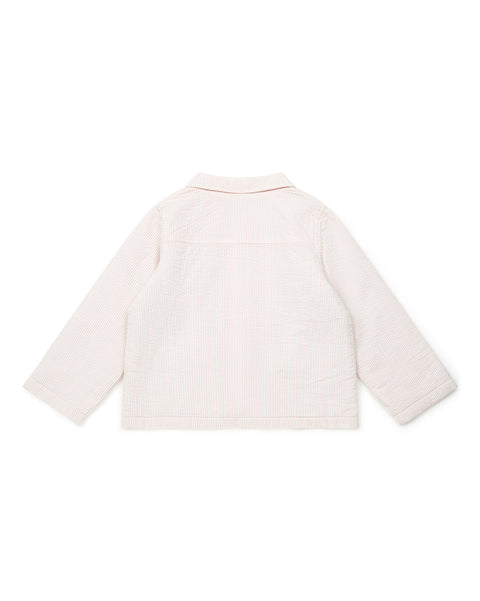 Jacket - Cotton stripe Seercuker Pink Girl - Image principale