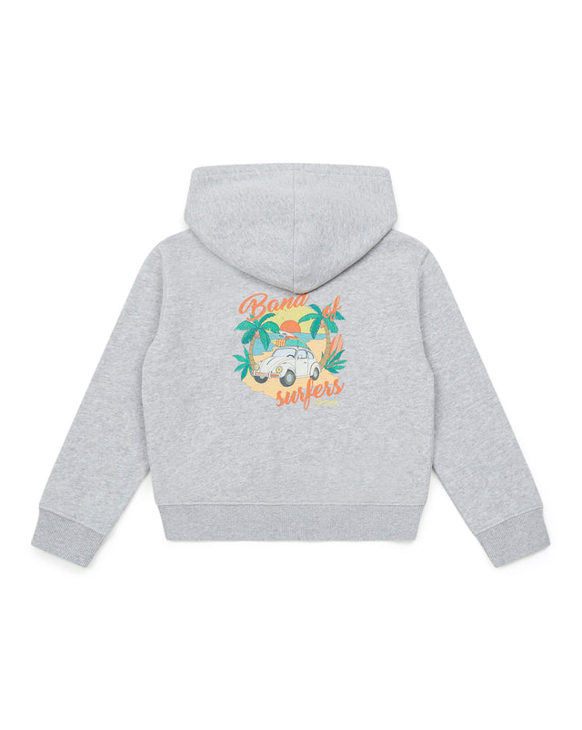 Sweatshirt has Hood Zipped - In Fleece Boy organic cotton - Image alternative