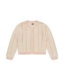 Cardigan - Leather effect button Girl