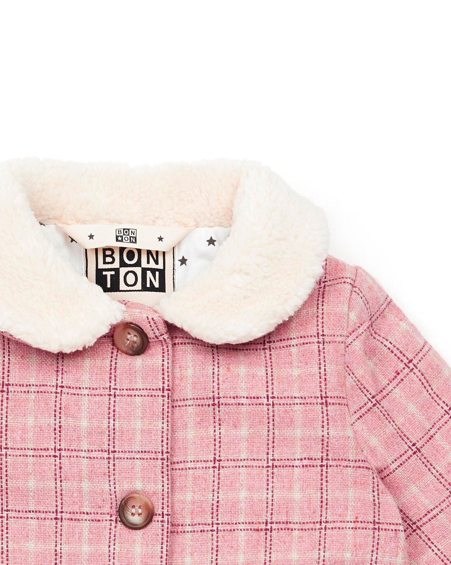 Burnou - Baby Faux fur fleece Check