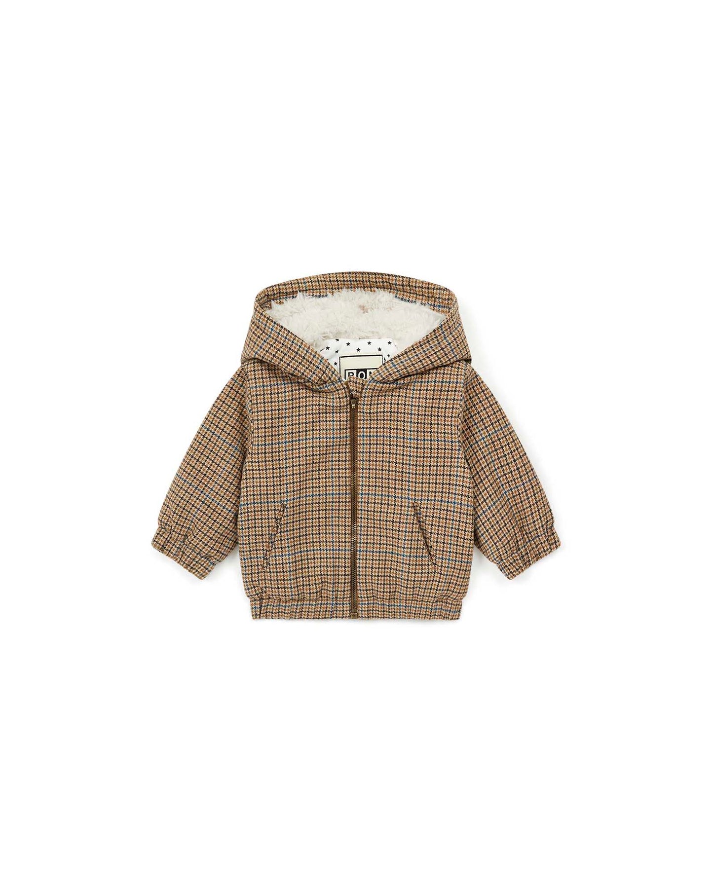 Burnou - Baby Faux fur fleece Check