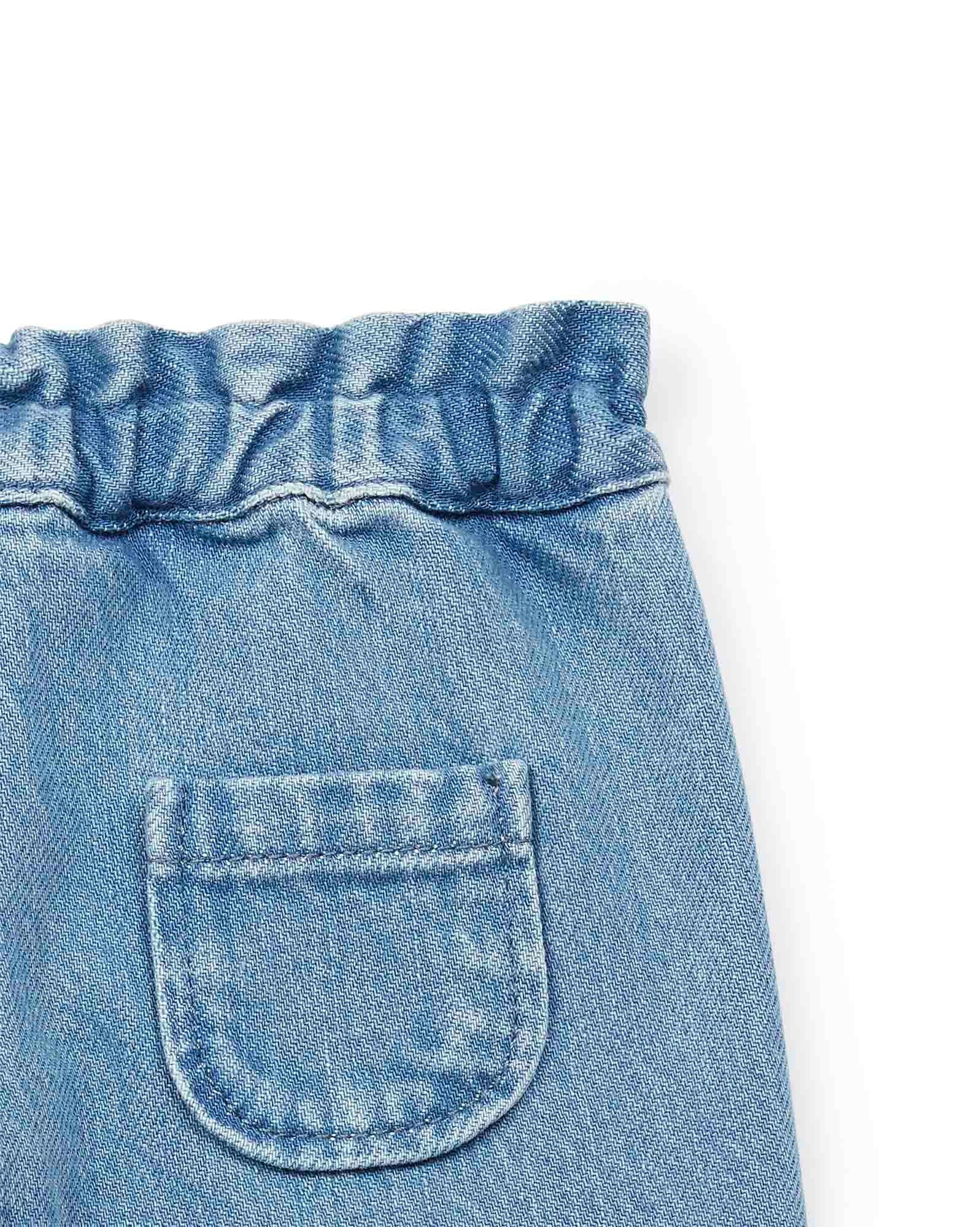 Pantalon bébé fille denim 100% coton