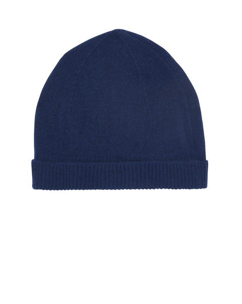 Beanie - Blue 100% woman Cashmere - Image principale