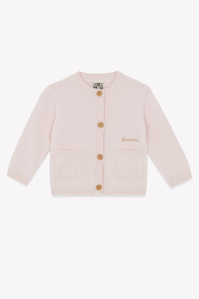 Cardigan - Pink Baby 100% Cashmere - Image principale