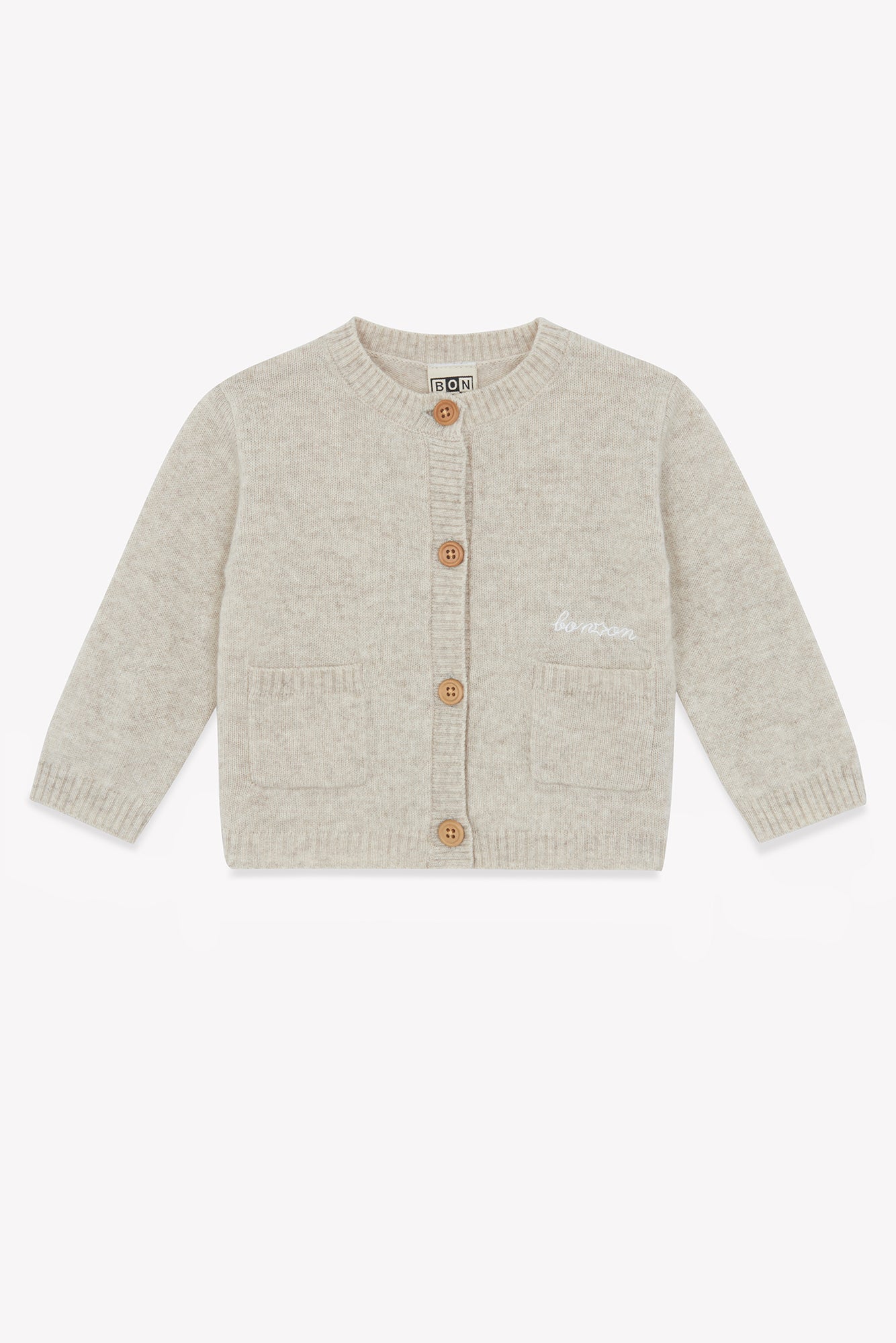 Cardigan - Beige Baby 100% Cashmere