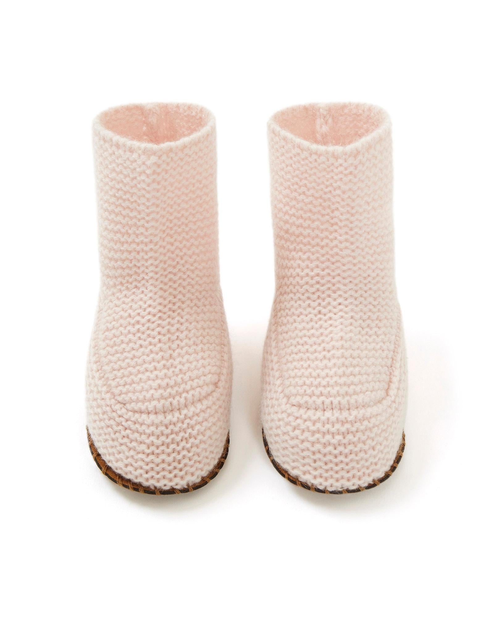 Chausson Rose Bébé 100% cachemire